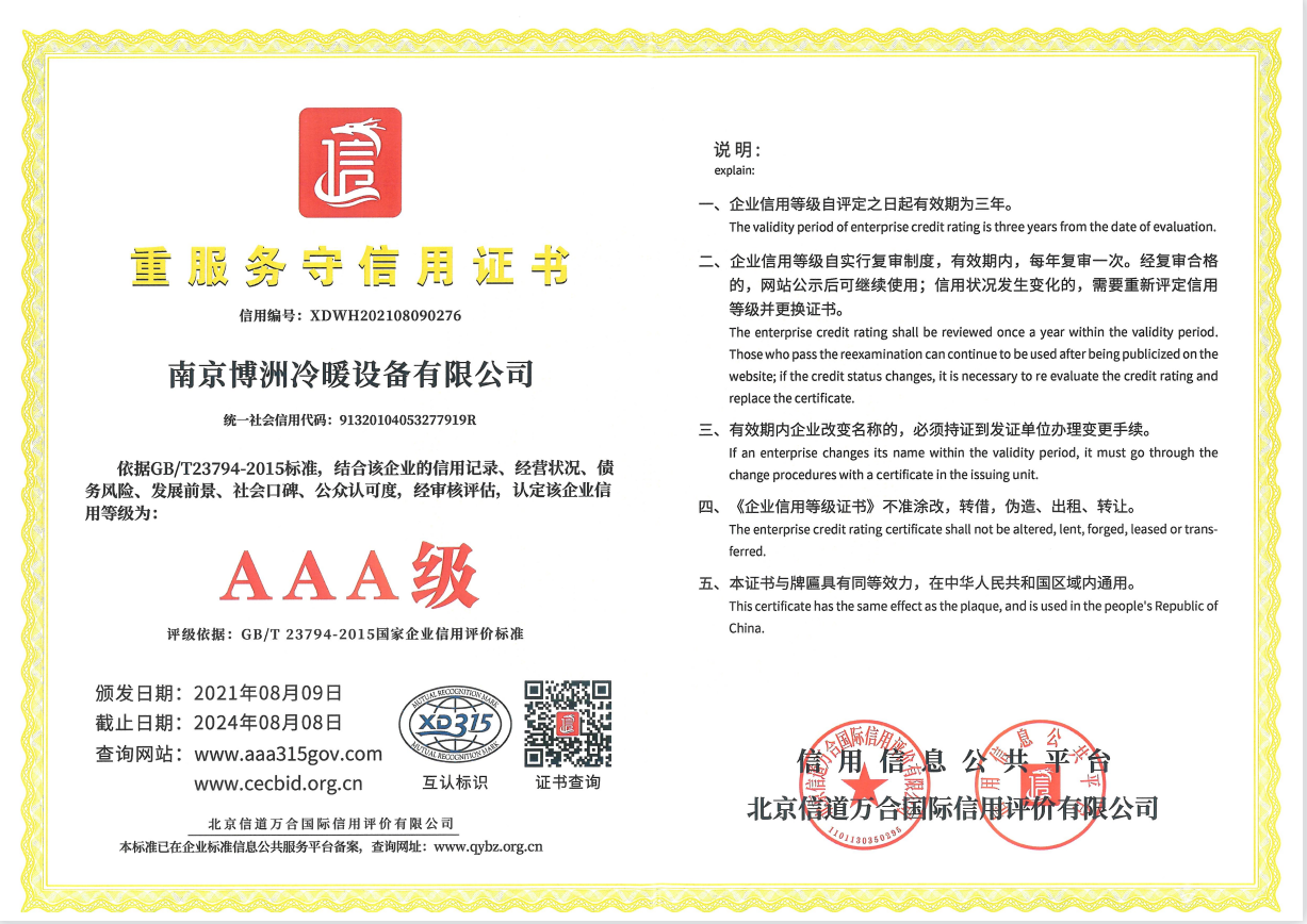 重服務(wù)守信用證書